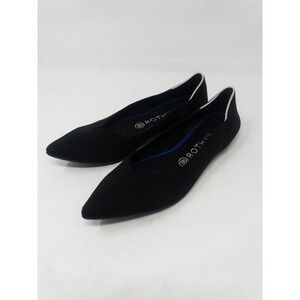 Rothy's The Point Solid Black Women's Washable Flats Size 10